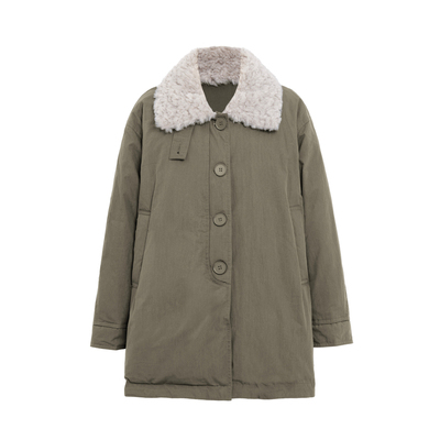 YAYA鸭鸭羽绒服女2025冬季新款小个子时尚气质中长款保暖毛领外套