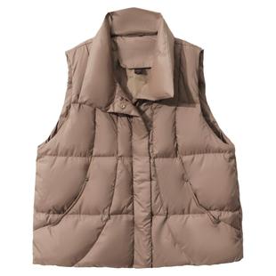 雅鹿2025秋冬新款羽绒服马甲女背心时尚马夹宽松显瘦立领韩版外套