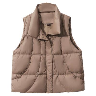 雅鹿拉链羽绒马甲保暖