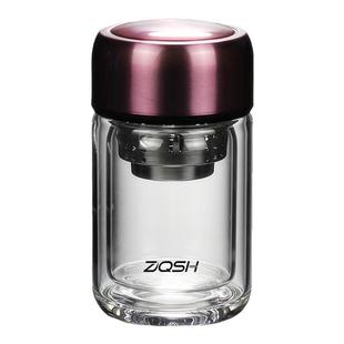 迷你泡茶杯双层玻璃杯小巧杯子水杯便携女高颜值精致新款口袋专用