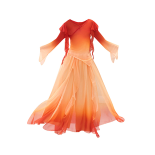 儿童古典舞服纱衣飘逸舞蹈服中国舞表演出服古风仙气练功服套装女