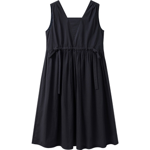 播商场同款无袖收腰连衣裙女夏季新款黑色短款娃娃裙BDS2LD2280