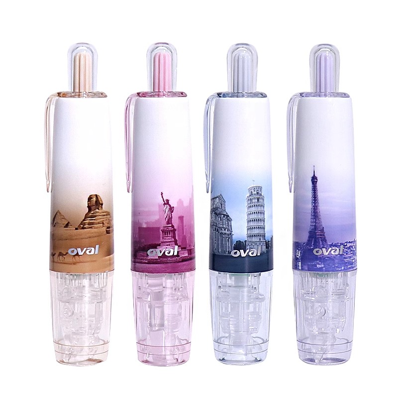 限定上市 台湾oval欧文修正带环游世界著名地标景点建筑巴黎铁塔自由女神按动涂改带中小学生用可换芯改正带