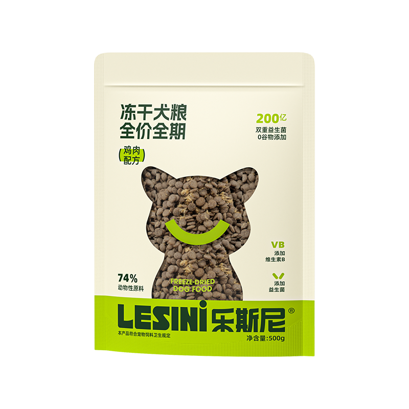 乐斯尼肉松犬粮500g全价全期
