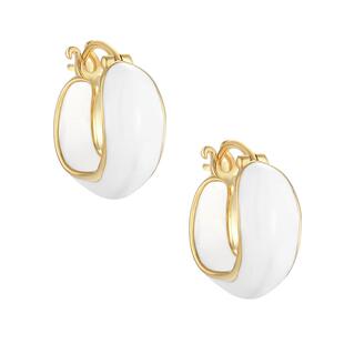 VEKE「婉婉如月」白色银耳钉女轻奢耳饰个性独特小众设计感新耳环