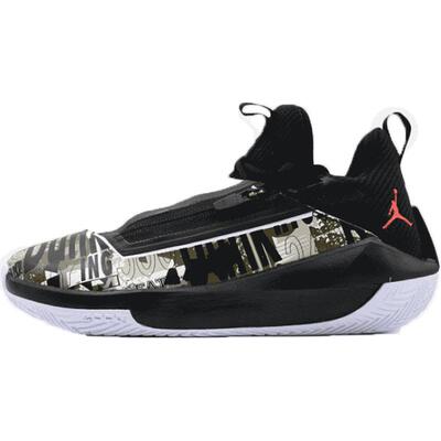 Nike/耐克正品AJ 男子迷彩涂鸦运动气垫缓震威少耐磨篮球鞋AQ0394