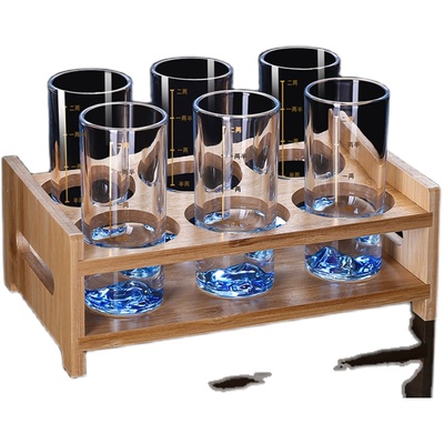 蓝山白酒杯分酒器套装二两刻度杯