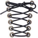 乐往鞋带适用ECCO爱步皮鞋男士黑色打蜡圆商务靴子咖啡棕色鞋带子