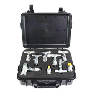 挖掘机测压三通接头先导测试压力表分配阀行走液压压力表快接全套