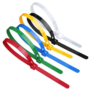 可松式活扣尼龙扎带可退式可拆卸彩色塑料园艺扎线带重复使用卡扣