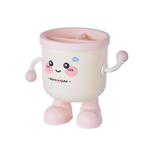 桌面收纳盒创意可爱高颜值书桌文具收纳桶办公室台面化妆刷置物架