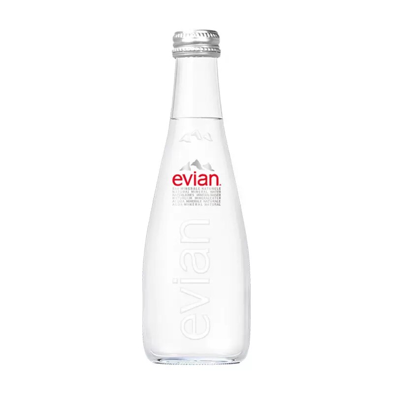法国进口 依云 evian  玻璃瓶330ml 饮用水 高端天然矿泉水 惠