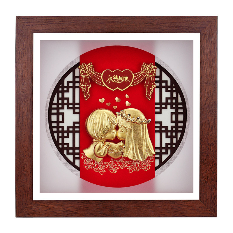 足金金箔欧式娃娃结婚送礼倍有面