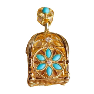 爱的囚笼S925纯银香囊鸟笼款吊坠复古可打开项链女饰品时尚送家人