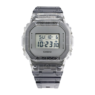 新款CASIO卡西欧GSHOCK手表透明黑白男女DW-6900SK-1 DW-5600SK-1