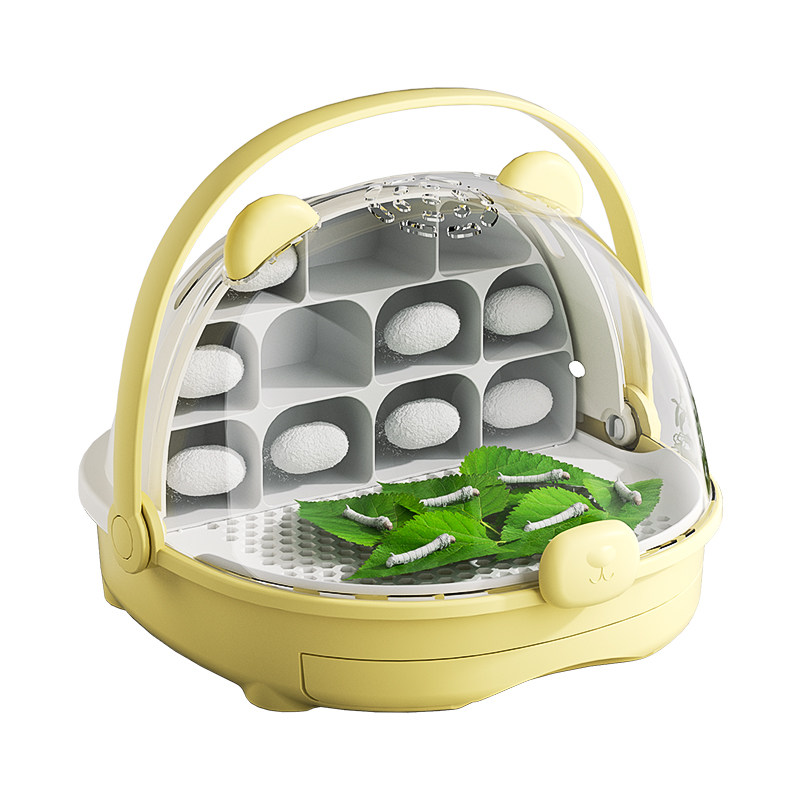 蚕宝宝学生养蚕套装太空养育仓培育饲养盒七彩蚕送新鲜桑叶太空舱