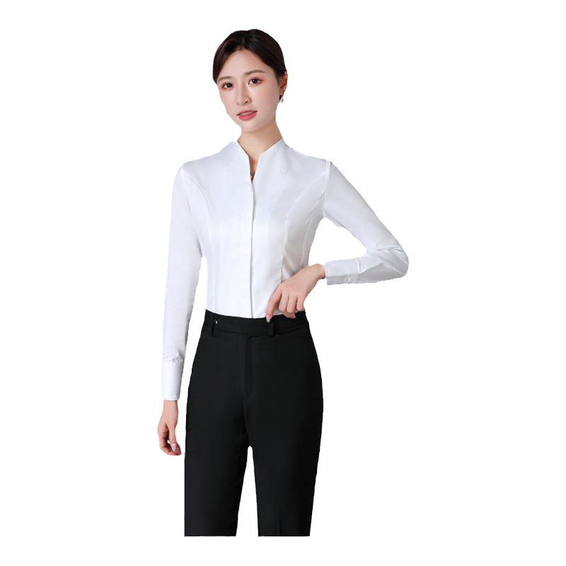 长袖工作服西装裤修身女士衬衣