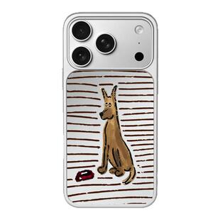【做狗心虚】手绘条纹小狗适用iPhone16/17pro手机壳苹果17磁吸华为Mate80镜面可爱小米15镜子13promax电镀银