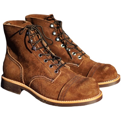 us进口翻毛皮固特异全皮里伞兵靴