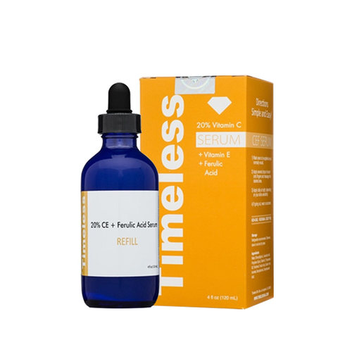 正品美国Timeless ha 20%VC  cef抗氧 提亮肤色淡化斑精华液120ml