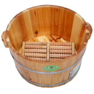 东晨木业21cm泡脚木桶洗脚桶足浴盆木盆洗脚盆杉木足浴桶带按摩珠