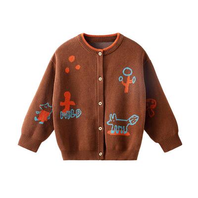 25秋冬季男女童针织衫开衫外套