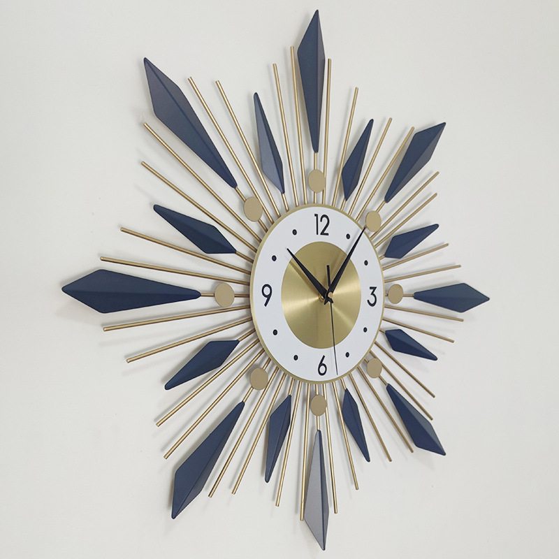 欧式钟表客厅轻奢装饰墙壁铁艺术北欧时钟挂表钟玄关挂钟艺壁挂