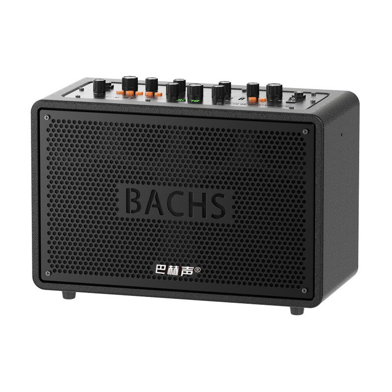 巴赫声S5专业弹唱K歌吉他电吹管萨克斯乐器多功能户外蓝牙音响箱