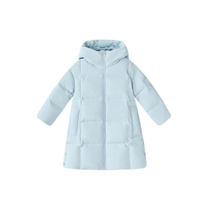 笛莎童装女童羽绒服秋冬装中大童宝宝儿童加厚中长款过膝极寒外套