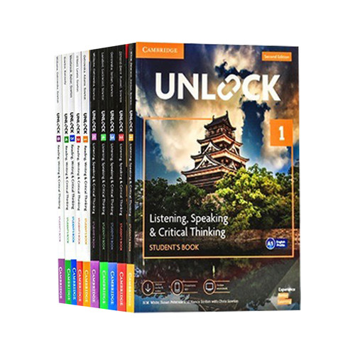 原版进口剑桥初中英语教材Unlock教材第二版Reading Writing Listening Speaking 1 2 3 4 5 阅读写作听力口语 剑桥少儿英语教材