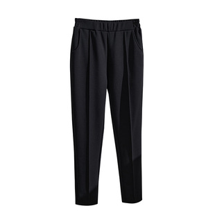 特大码女装300斤高腰加绒休闲裤240秋冬胖妹妹宽松显瘦黑色小脚裤