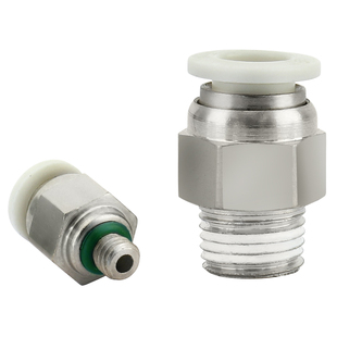 气动快速接头白色PC螺纹直通接头pc06-01气管快插4/8/12/14/16-03