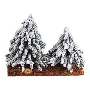 圣诞节装饰品倒绑仿真诺贝松迷你圣诞树小型pe植绒桌面装饰树摆件