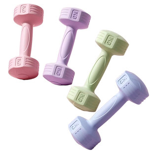 哑铃女士健身器材家用瘦肚子杠铃壶铃儿童青少年女小哑铃2KG一对