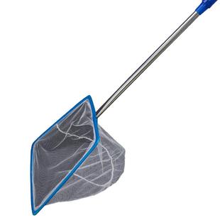 捞鱼网鱼缸小鱼用水族箱渔网兜钓鱼抄网密网儿童方形伸缩杆不锈钢