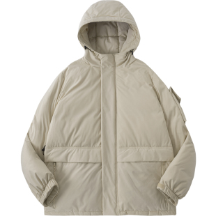 【清仓】BENPANDA防风羽绒服男连帽工装加厚保暖75白鸭绒外套冬季