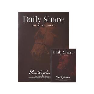 卡杰2026马年A4小秘书日程本套装每月计划笔记本子高颜值时间管理效率手册工作日志记事本备忘录日记本可定制