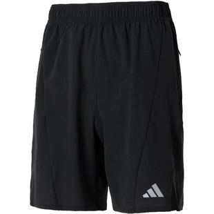 Adidas阿迪达斯短裤男裤春季款运动训练裤透气休闲五分裤IS3732
