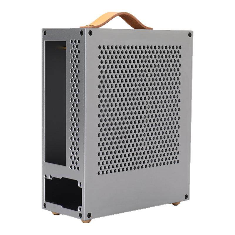 现货Bug-a1核显迷你ITX机箱 紧凑型APU 铝合金 1U小电源 便携把手