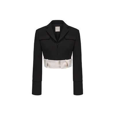 蝴蝶结设计造型短外套西装