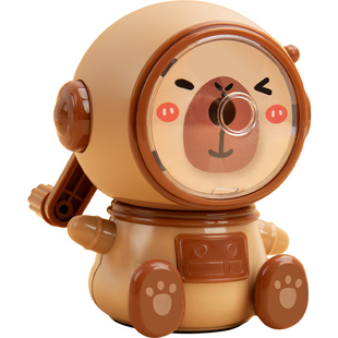 卡比皮巴拉卷笔刀小学生专用手摇式削笔机旋钻转绞车修薛硝皮铅笔刀刨笔器全自手动儿童便携小型一年级高颜值