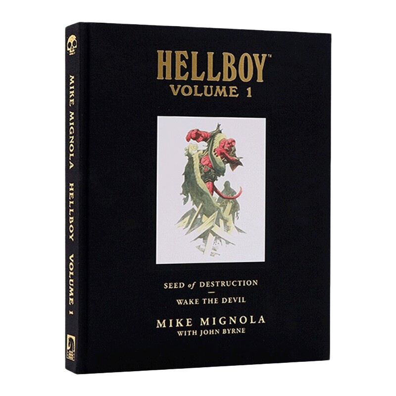 英文原版 Hellboy Library Volume 1 Seed of Destruction and Wake the Devil 地狱男爵卷1 精装漫画手绘线稿馆藏版 进口英语书