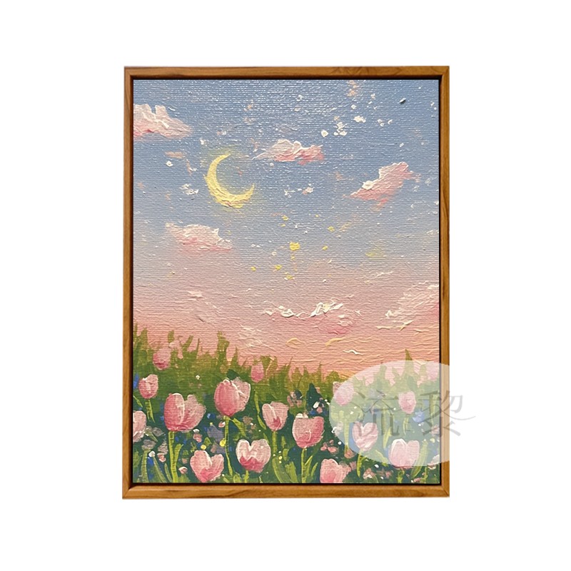 海边立体玫瑰花肌理数字油画