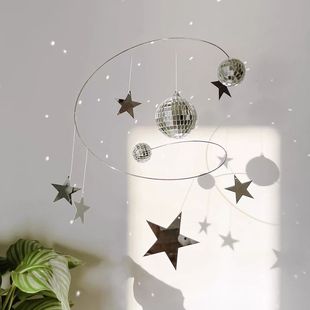 光斑阳光捕手星球吊饰宇宙星空反光灯球星星夜空迪斯科平衡挂饰