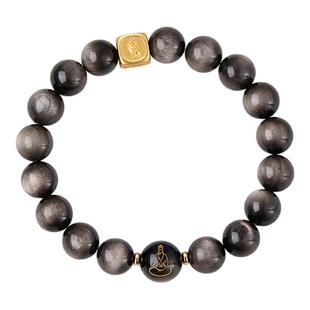 iSTONE/石头记十二生肖本命佛守护神银曜石观音本命佛手串