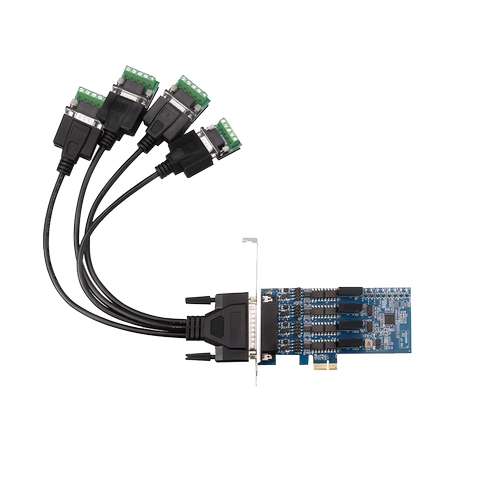 DIEWU 工业级 PCIE2口4口 RS485/422光电隔离串口扩展卡二级防雷