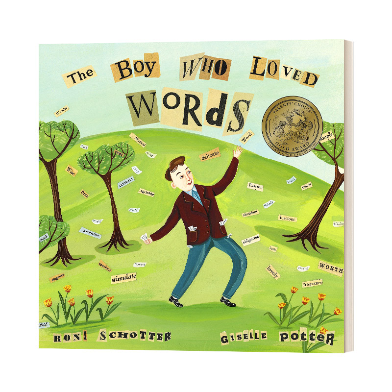 英文原版 The Boy Who Loved Words 爱言语的男孩 精装绘本 美国父母选择奖 英文版 进口英语原版书籍儿童外文书