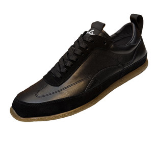 头层牛皮德训鞋男复古生胶底真皮板鞋英伦风百搭商务休闲鞋子轻奢