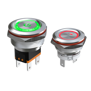 蓝波新品金属按钮开关22mm25mm按压式自锁自复位发光电源按键开关