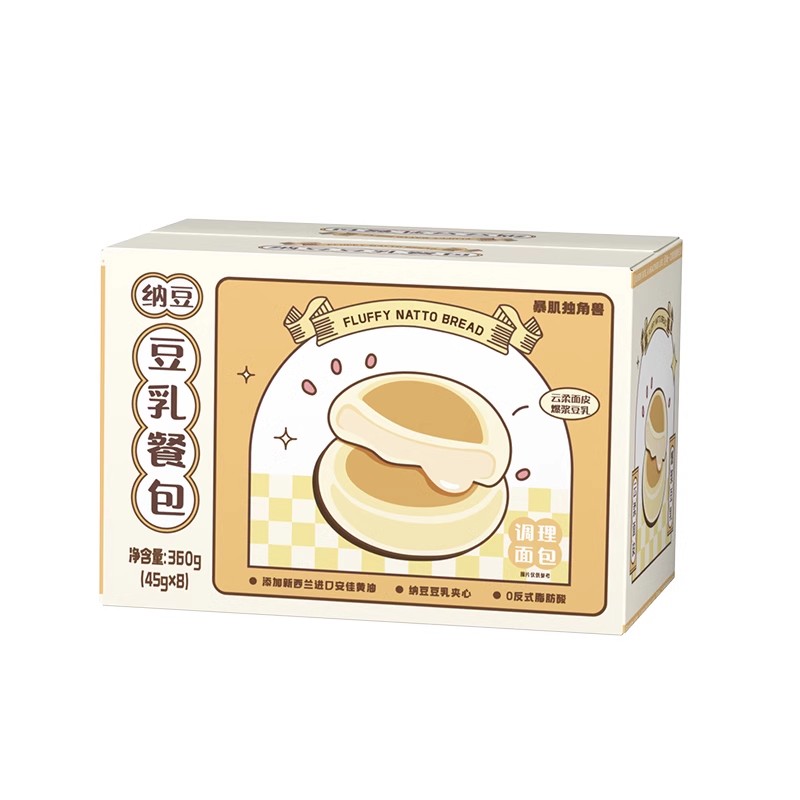 暴肌独角兽豆乳餐包早餐夹心面包